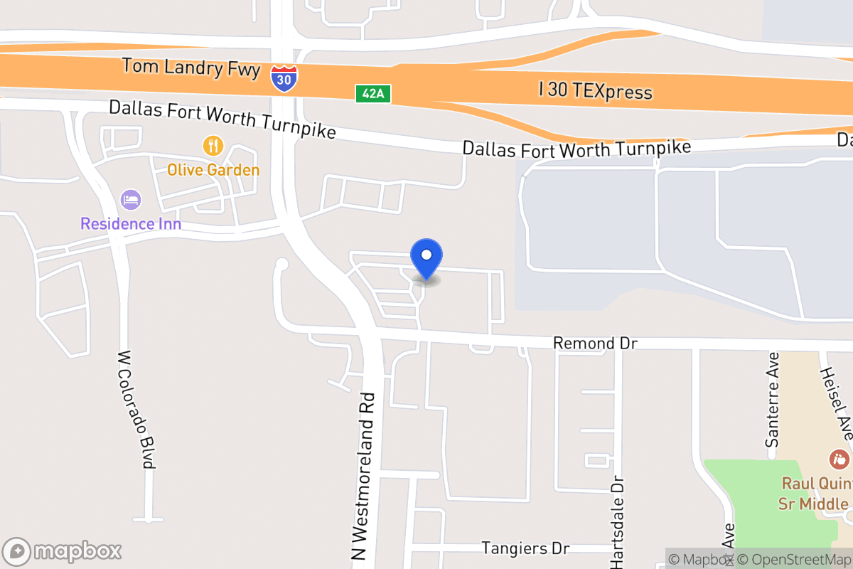 Map of 1400 N Westmoreland Rd