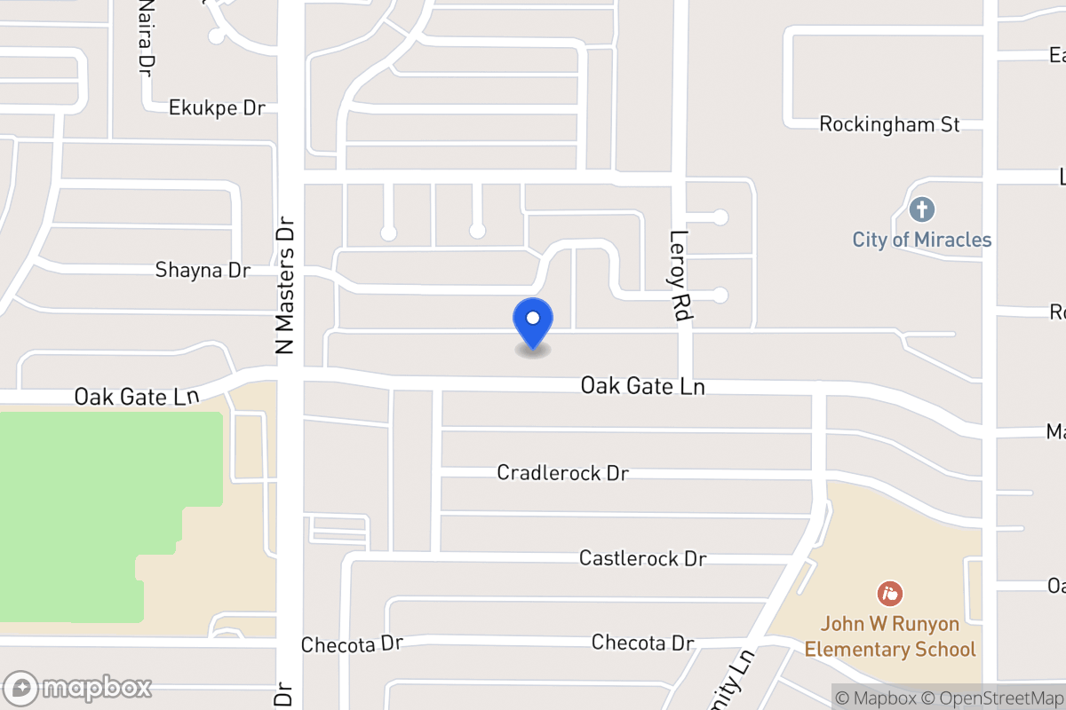 Map of 10409 Oak Gate Ln