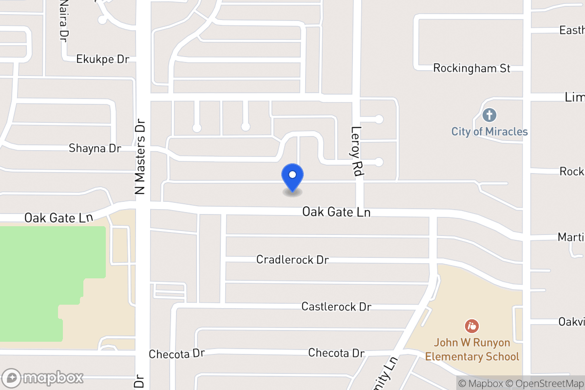 Map of 10421 Oak Gate Ln