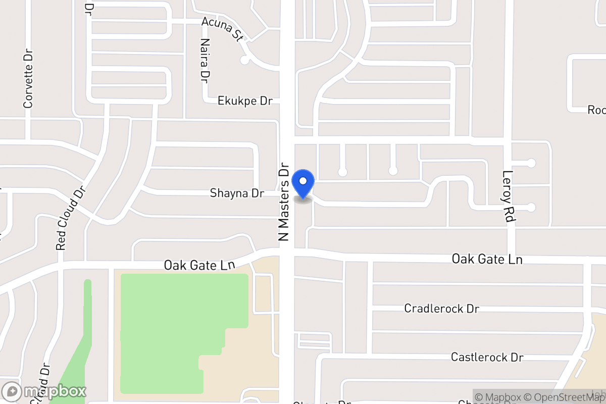 Map of 1834 N Masters Dr