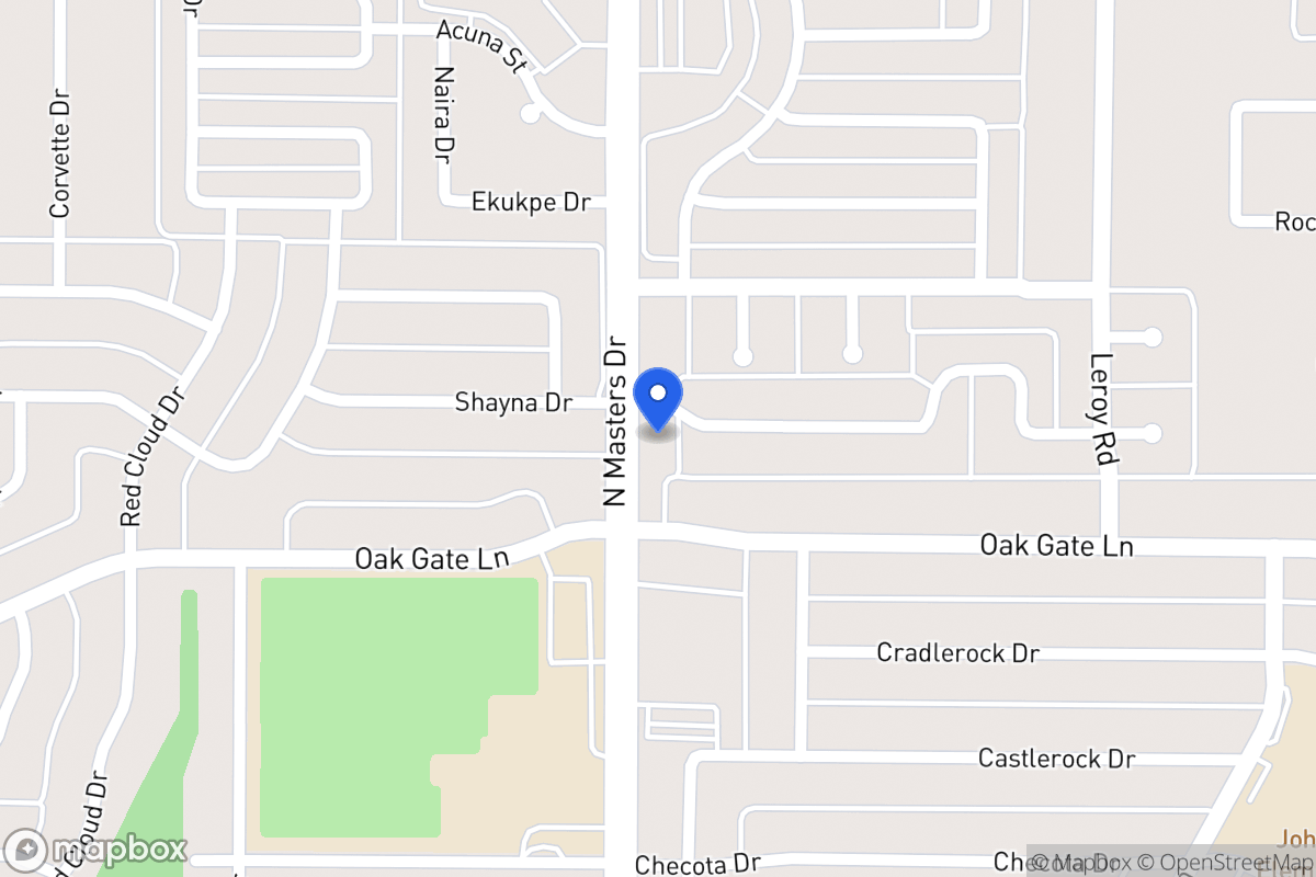 Map of 1830 N Masters Dr
