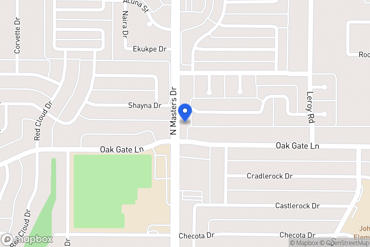 Map of 1822 N Masters Dr