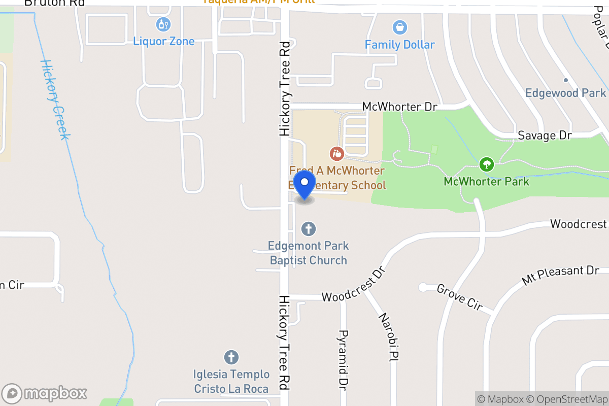 Map of 1804 Hickory Tree Rd