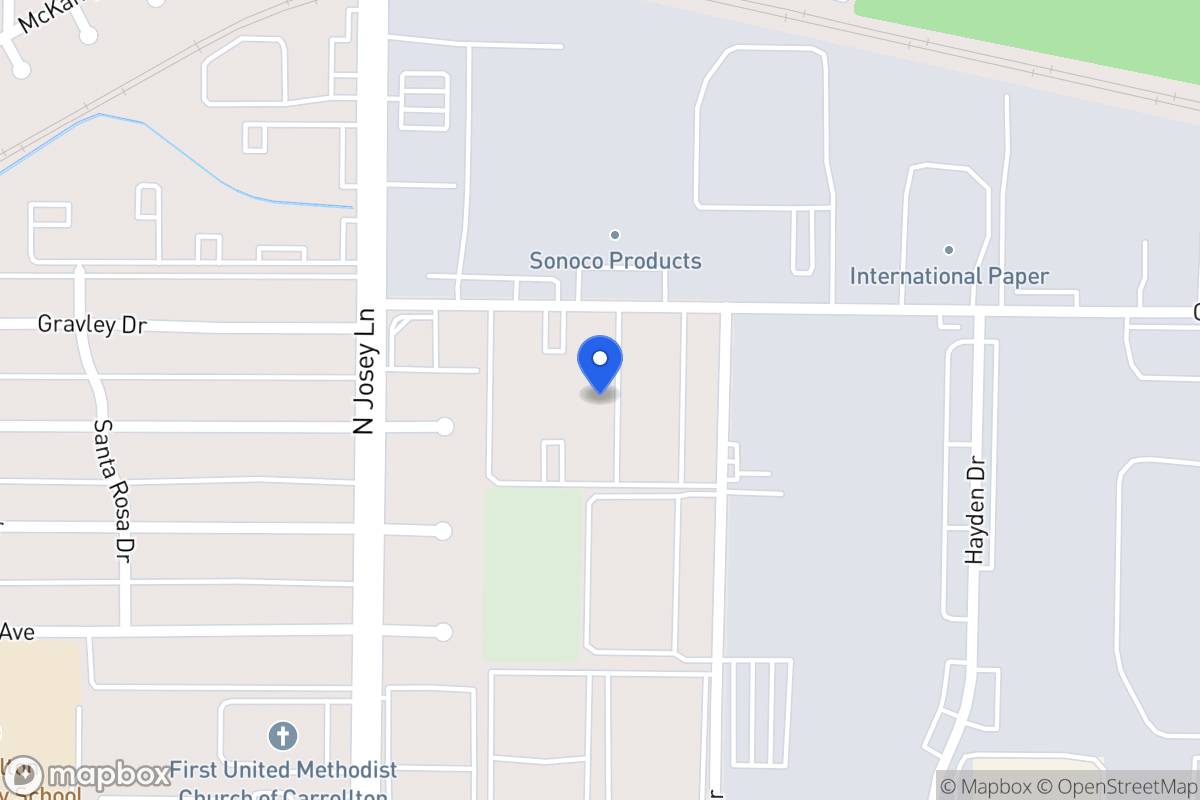Map of 1705 Metrocrest Dr