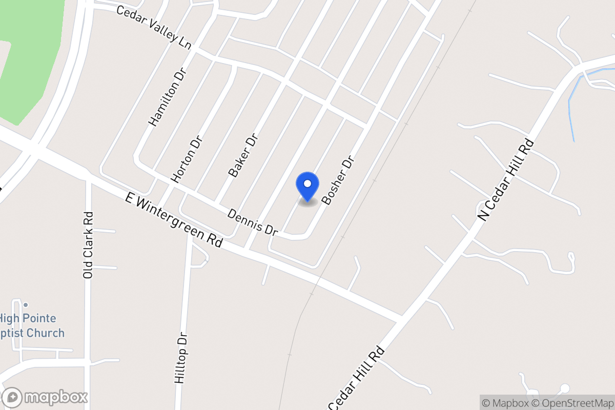 Map of 1405 Bosher Dr