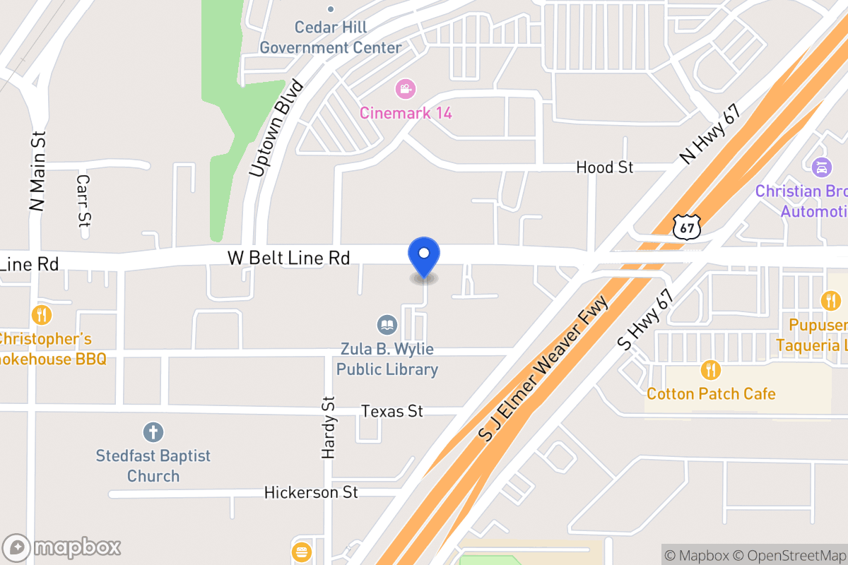 Map of 222 W Belt Line Rd