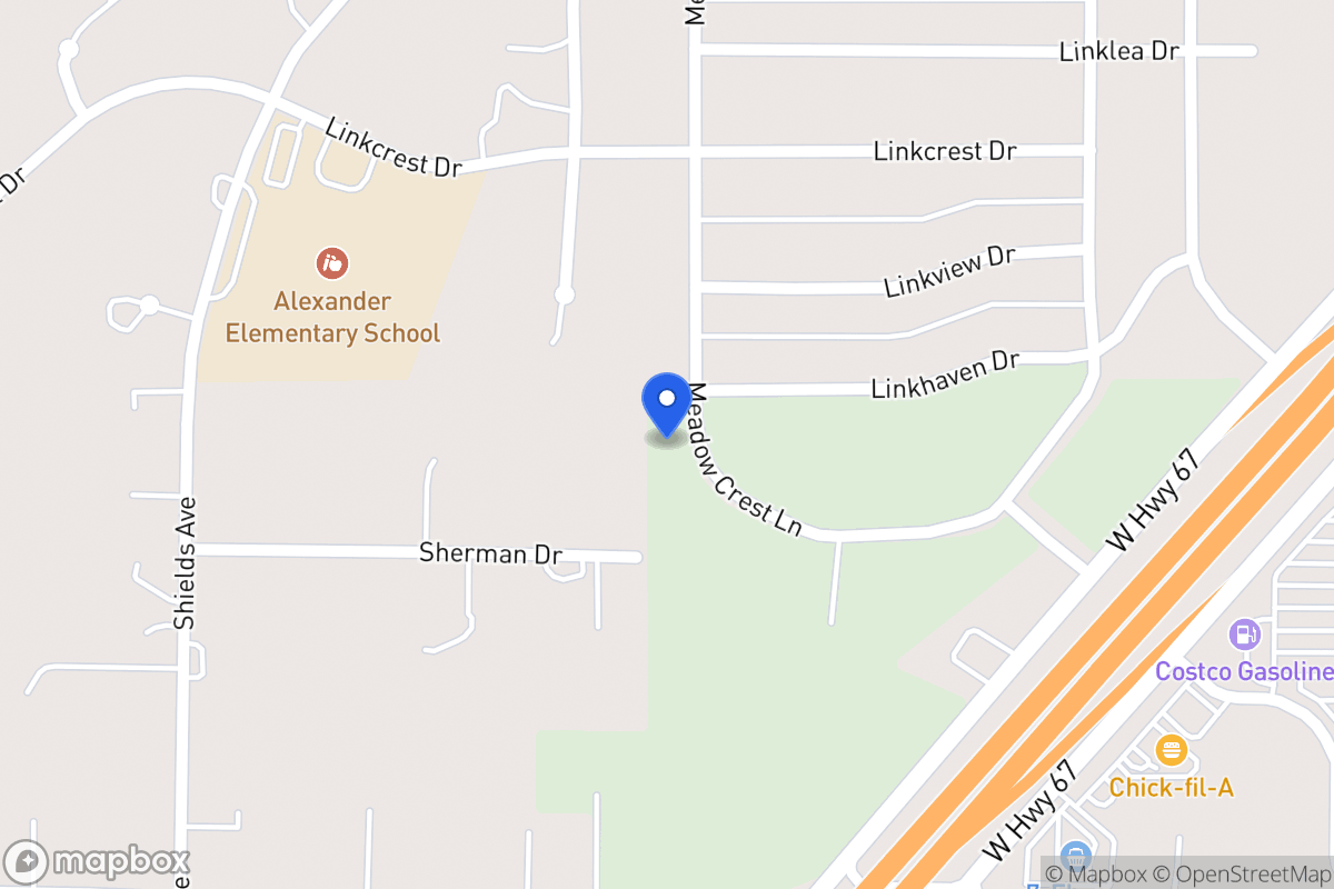 Map of 1800 Meadow Crest Ln