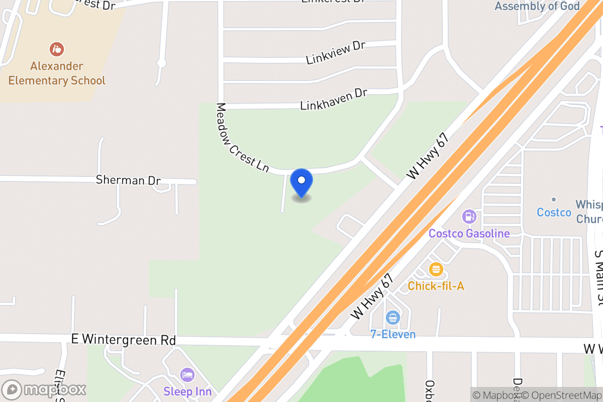 Map of 1206 Meadow Crest Ln