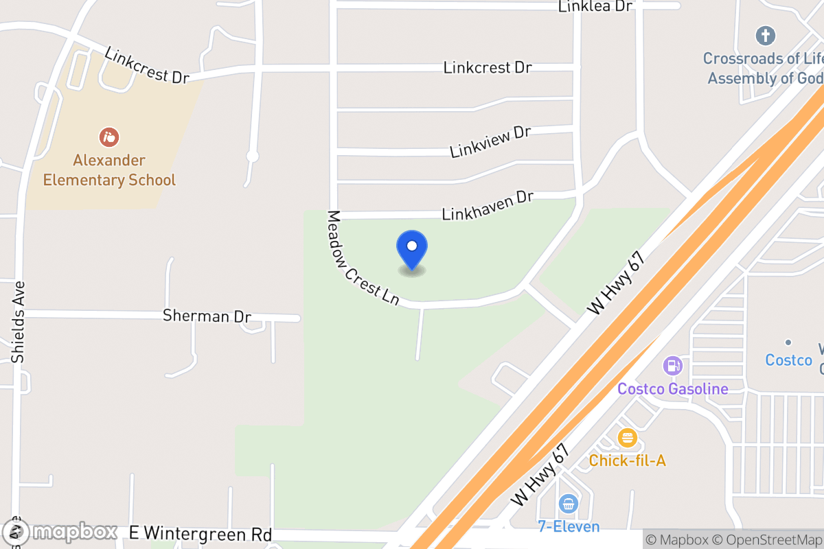 Map of 1203 Meadow Crest Ln
