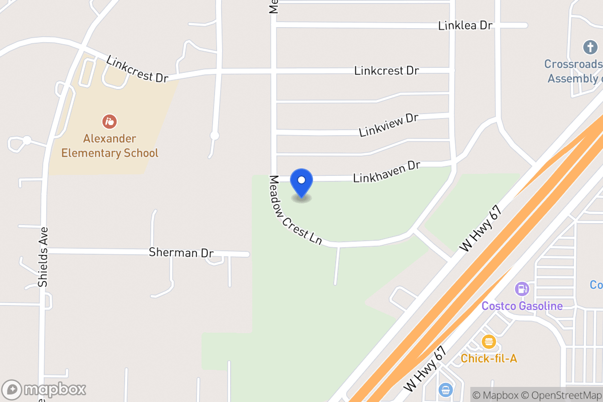 Map of 1201 Meadow Crest Ln