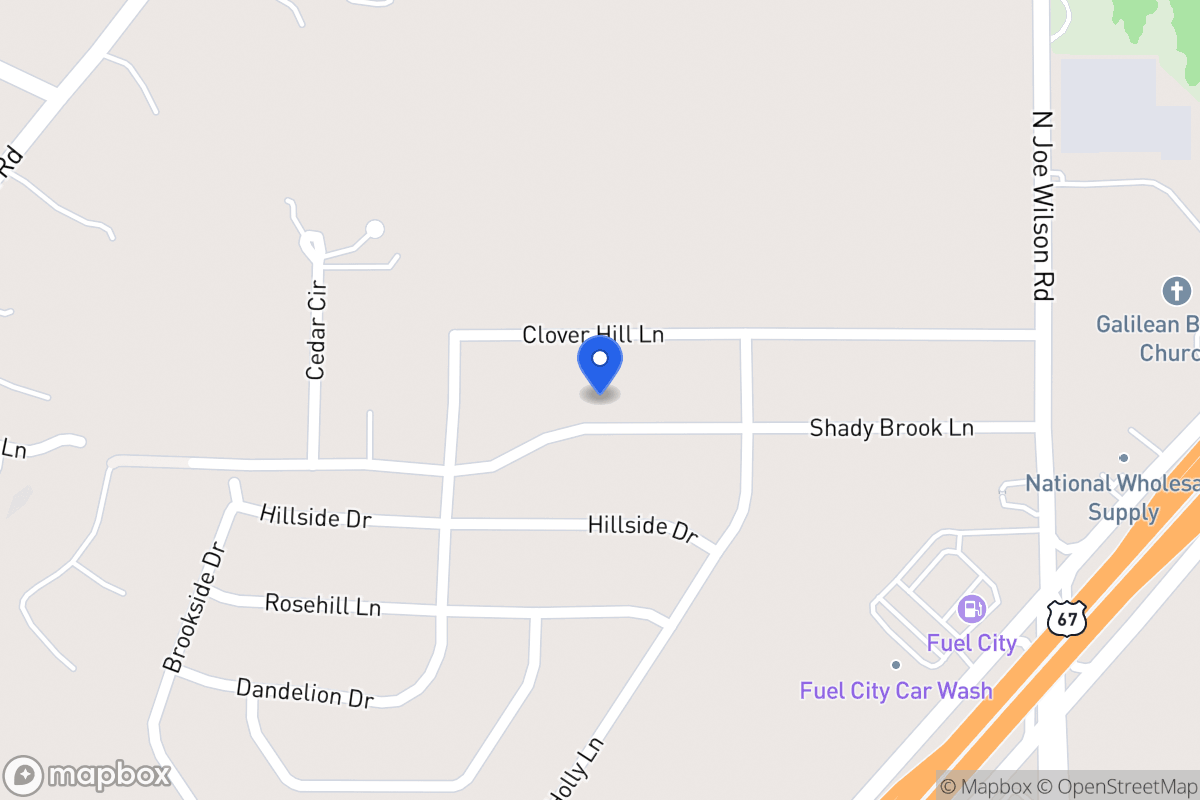 Map of 814 Shady Brook Ln