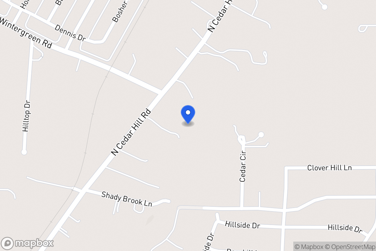 Map of 1240 N Cedar Hill Rd