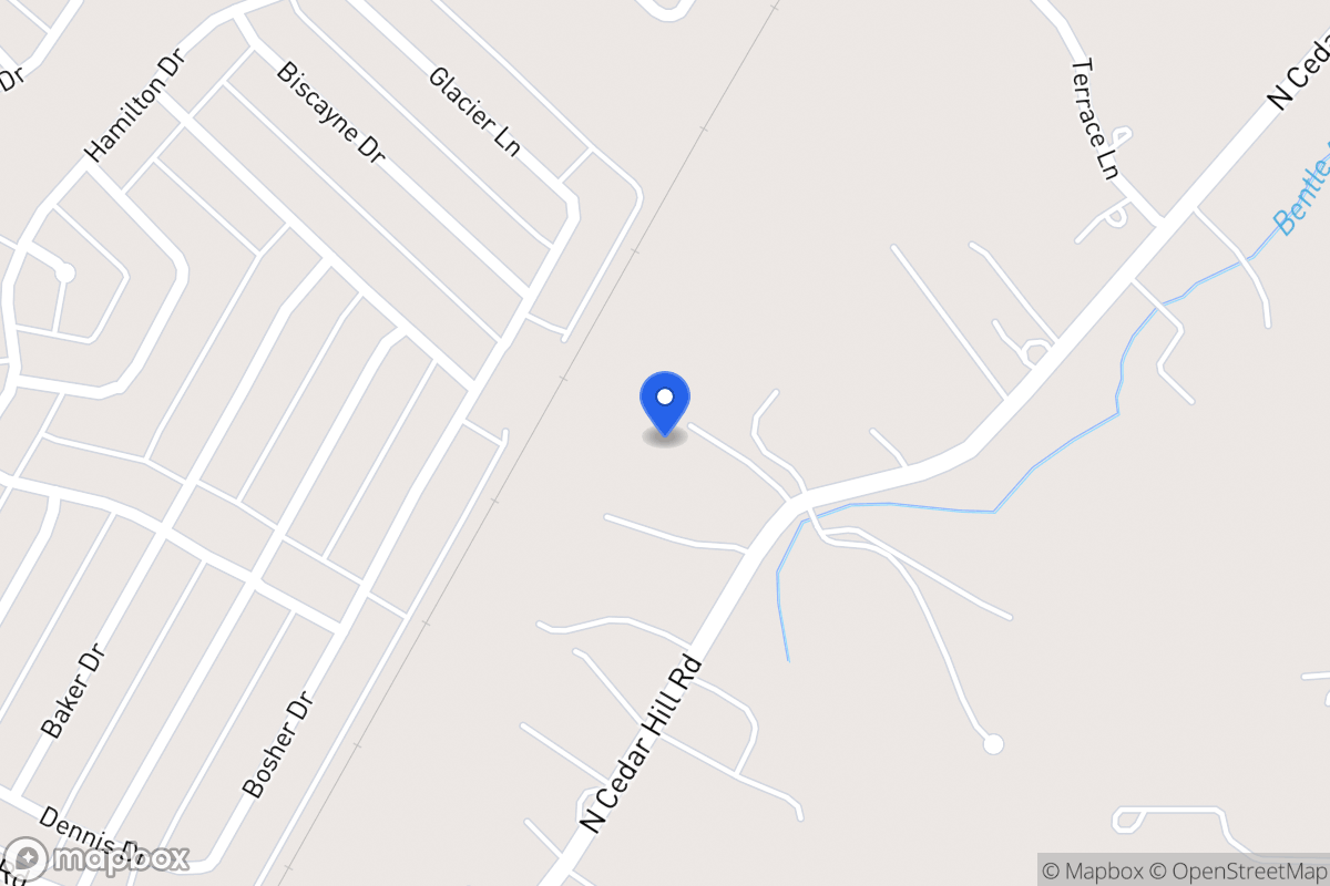 Map of 1429 N Cedar Hill Rd