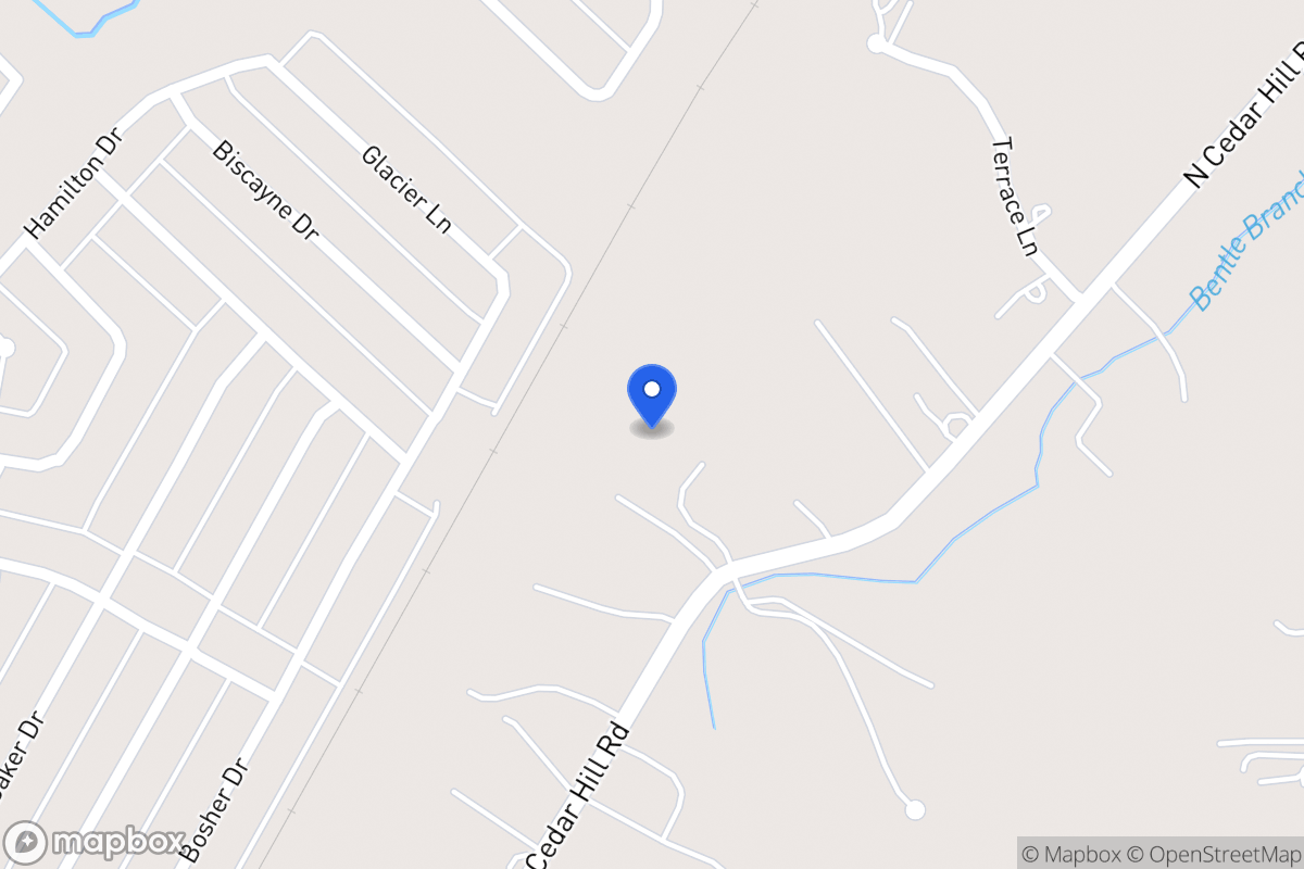 Map of 1439 N Cedar Hill Rd