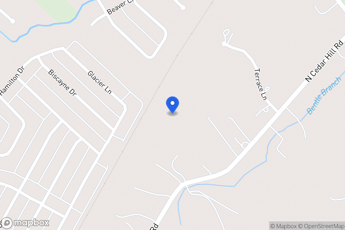 Map of 1349 N Cedar Hill Rd