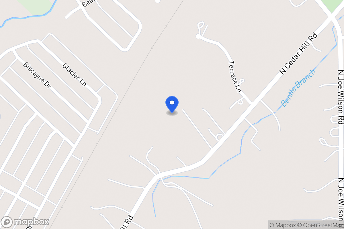 Map of 1351 N Cedar Hill Rd
