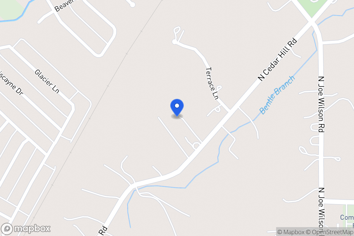 Map of 1523 N Cedar Hill Rd