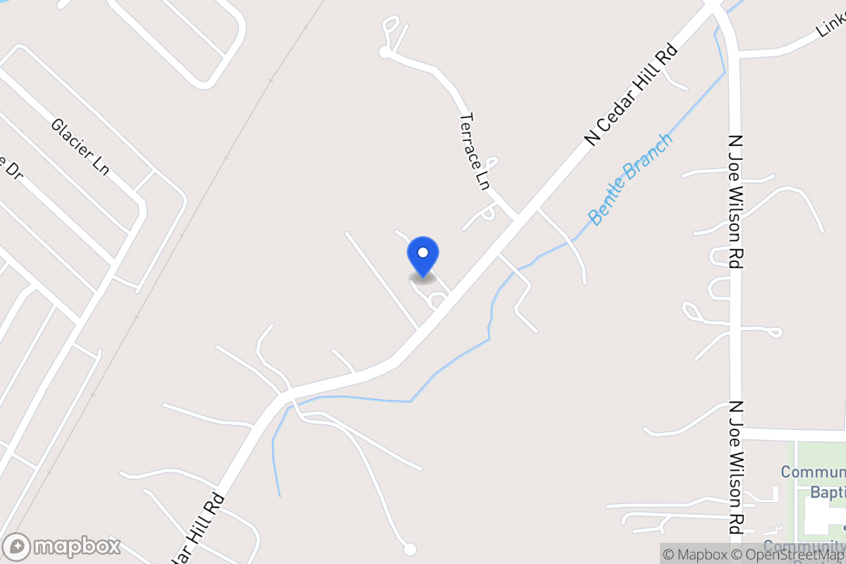 Map of 1519 N Cedar Hill Rd