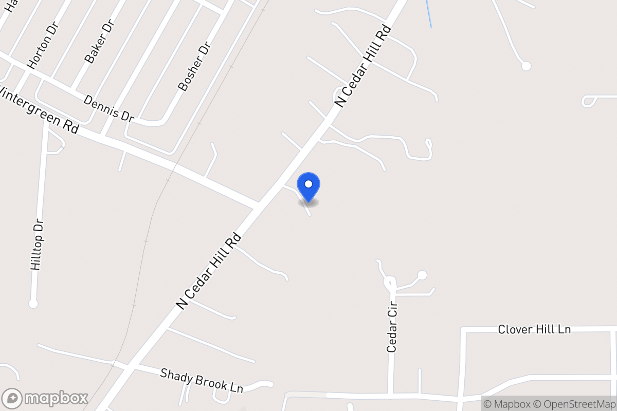 Map of 1304 N Cedar Hill Rd