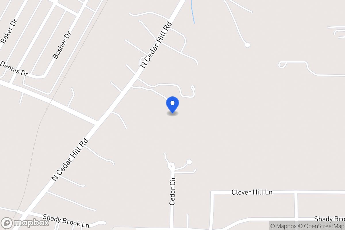 Map of 1320 N Cedar Hill Rd