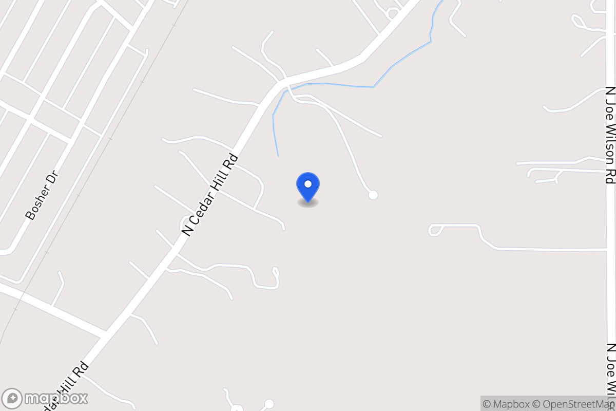 Map of 1414 N Cedar Hill Rd