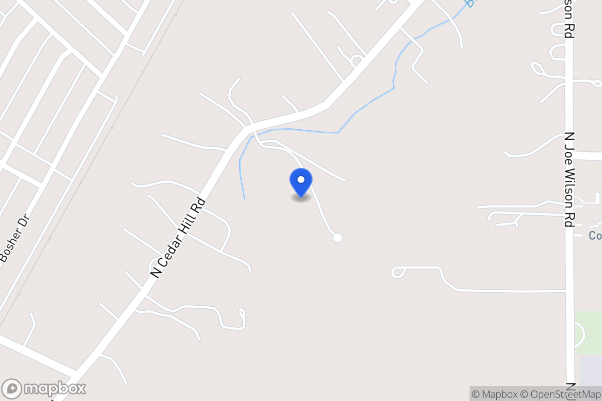 Map of 1438 N Cedar Hill Rd