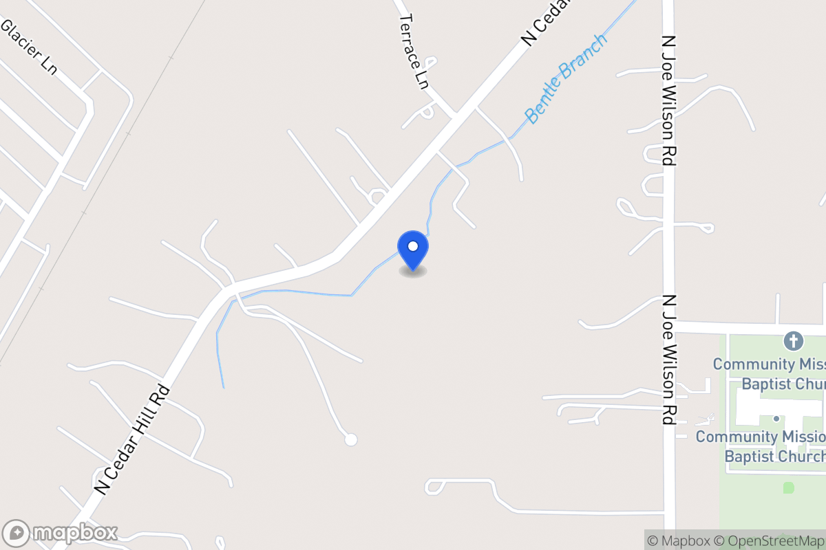 Map of 1512 N Cedar Hill Rd