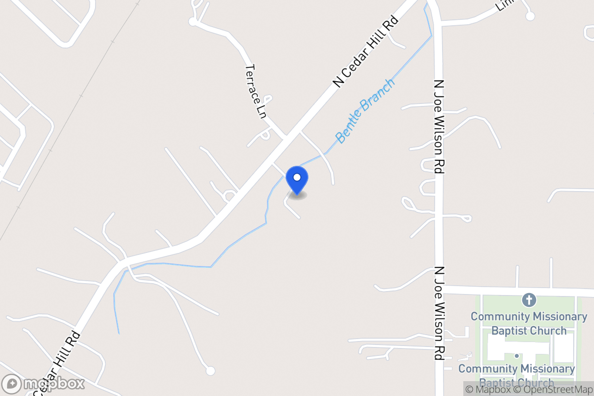 Map of 1528 N Cedar Hill Rd
