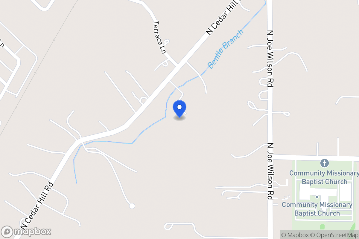 Map of 1522 N Cedar Hill Rd