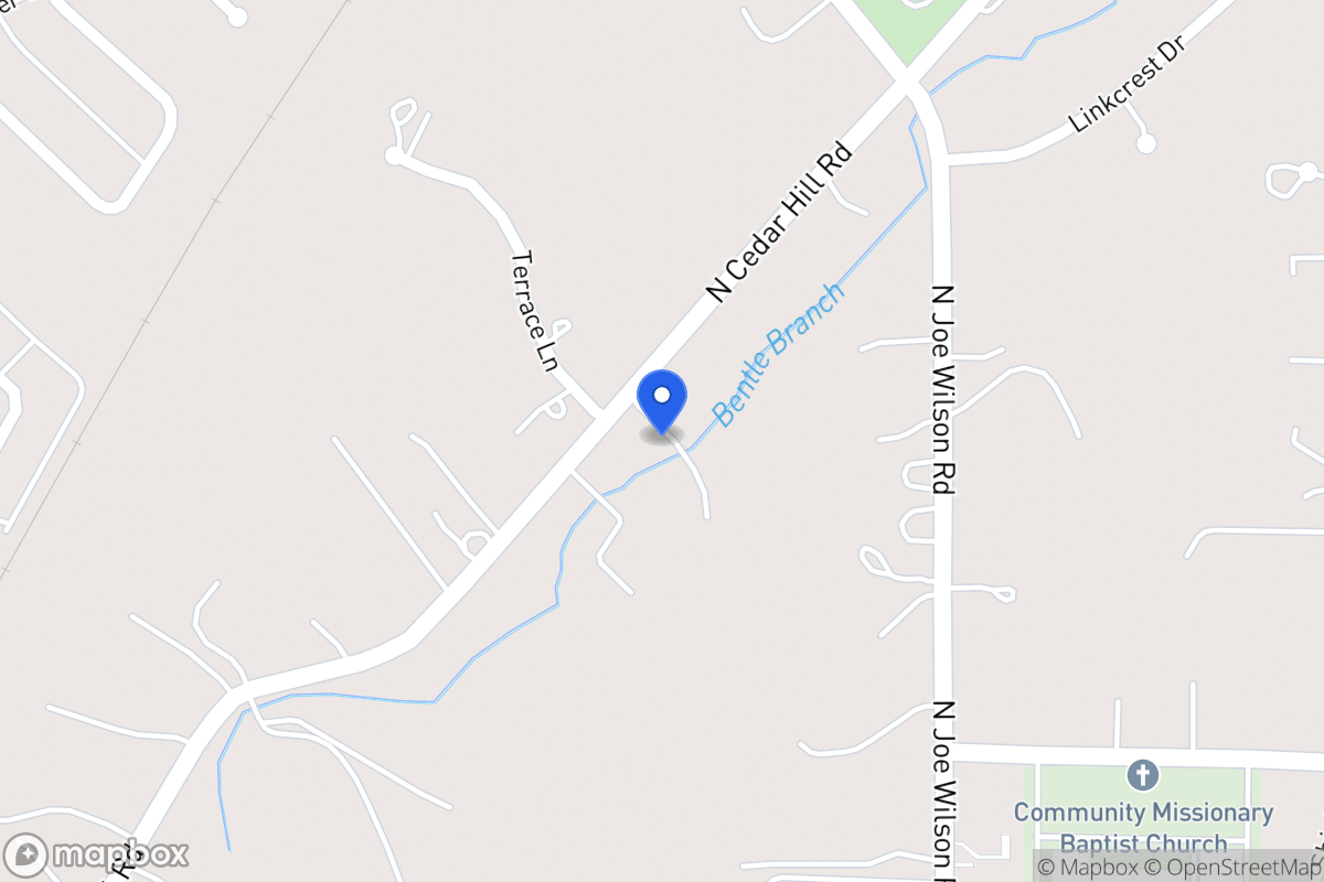Map of 1534 N Cedar Hill Rd