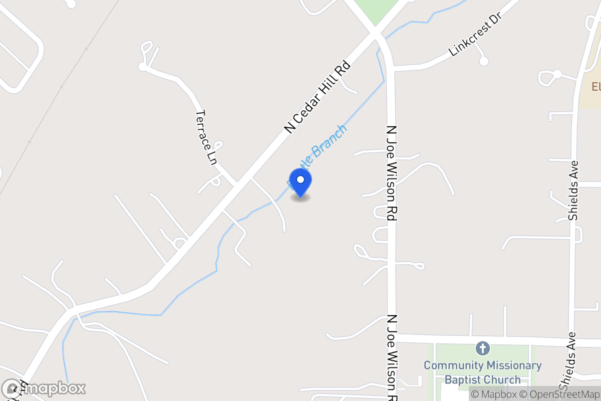 Map of 1542 N Cedar Hill Rd