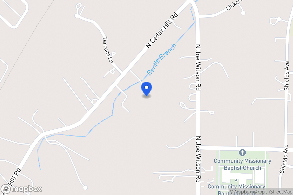 Map of 1538 N Cedar Hill Rd