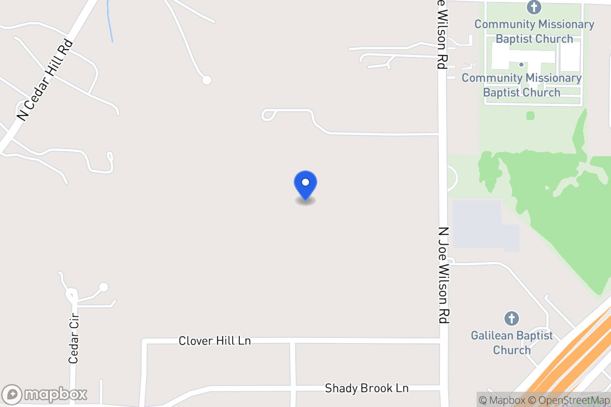Map of 1317 N Joe Wilson Rd