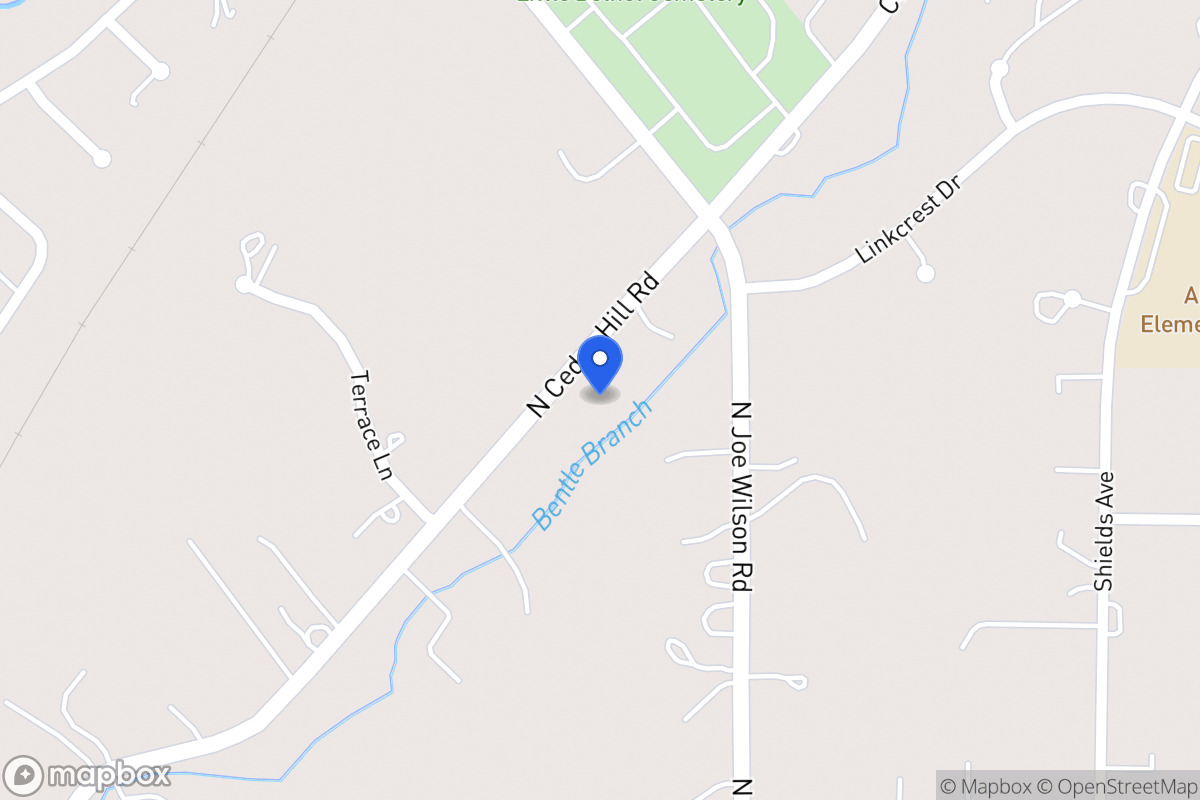 Map of 1556 N Cedar Hill Rd