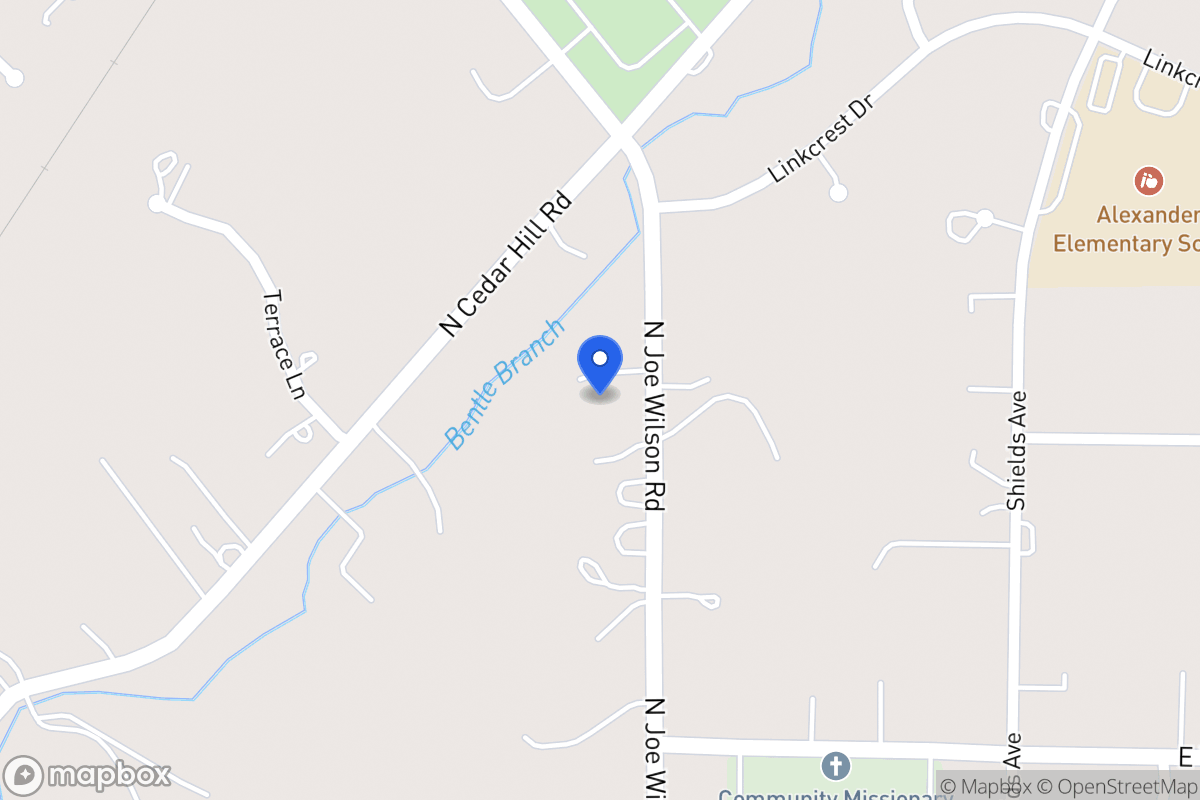 Map of 1523 N Joe Wilson Rd