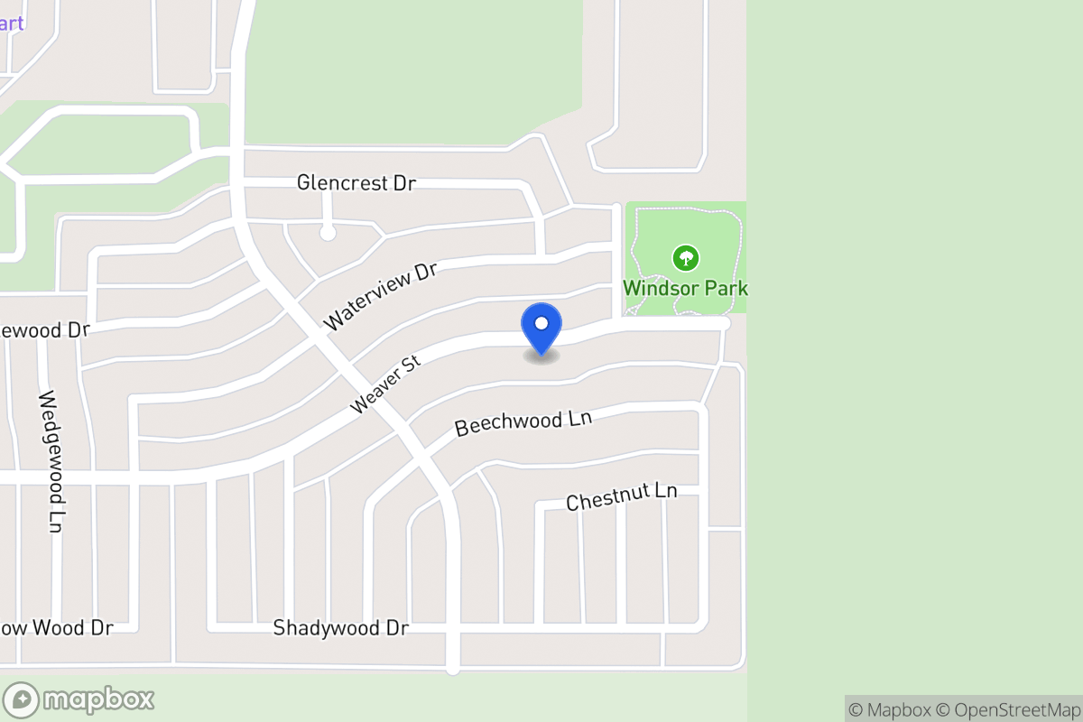 Map of 1140 Weaver St