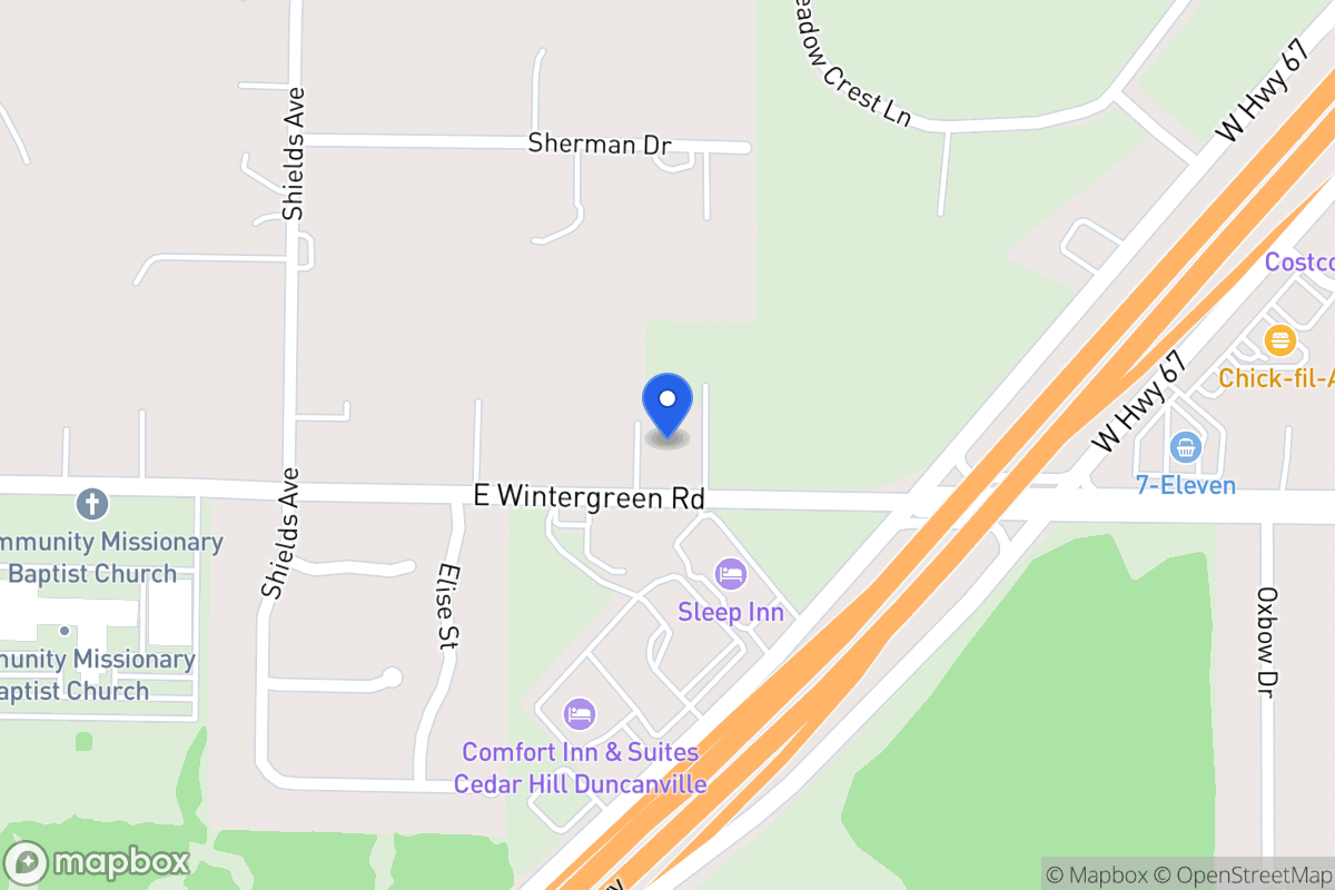 Map of 1041 E Wintergreen Rd