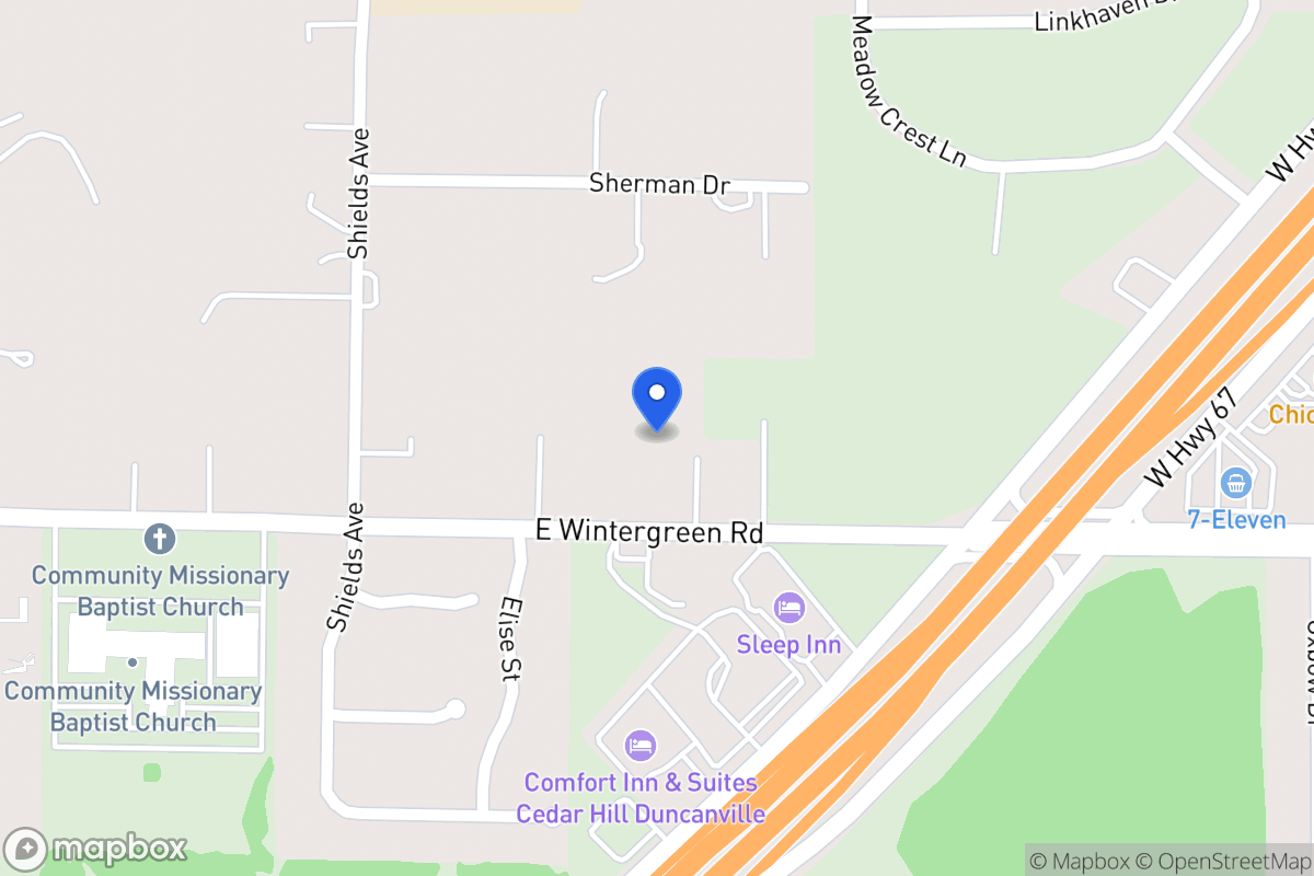 Map of 1037 E Wintergreen Rd