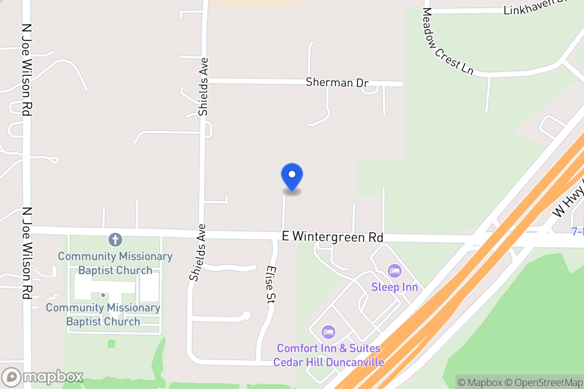 Map of 1021 E Wintergreen Rd