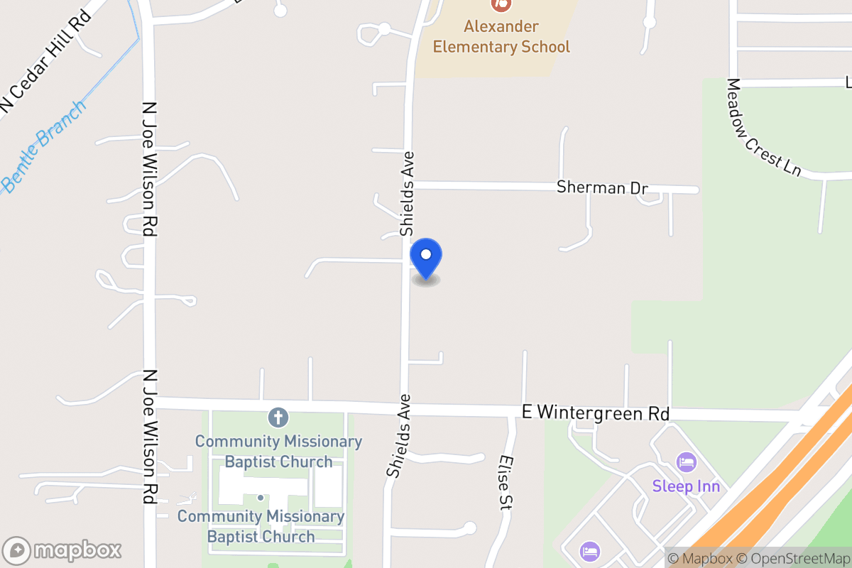 Map of 1420 Shields Ave