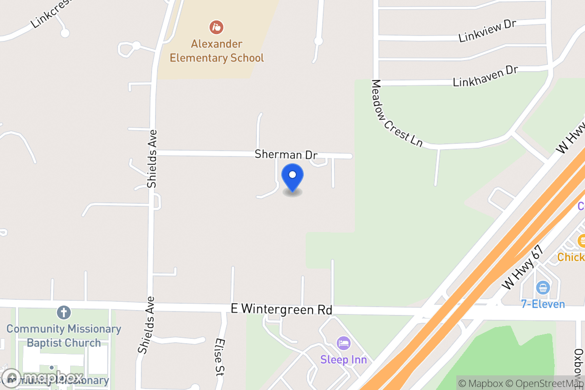 Map of 1034 Sherman Dr