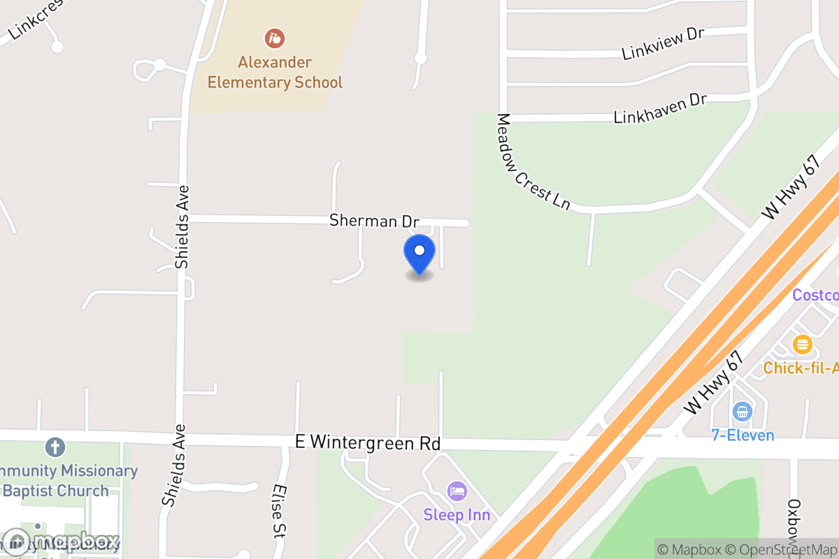 Map of 1040 Sherman Dr