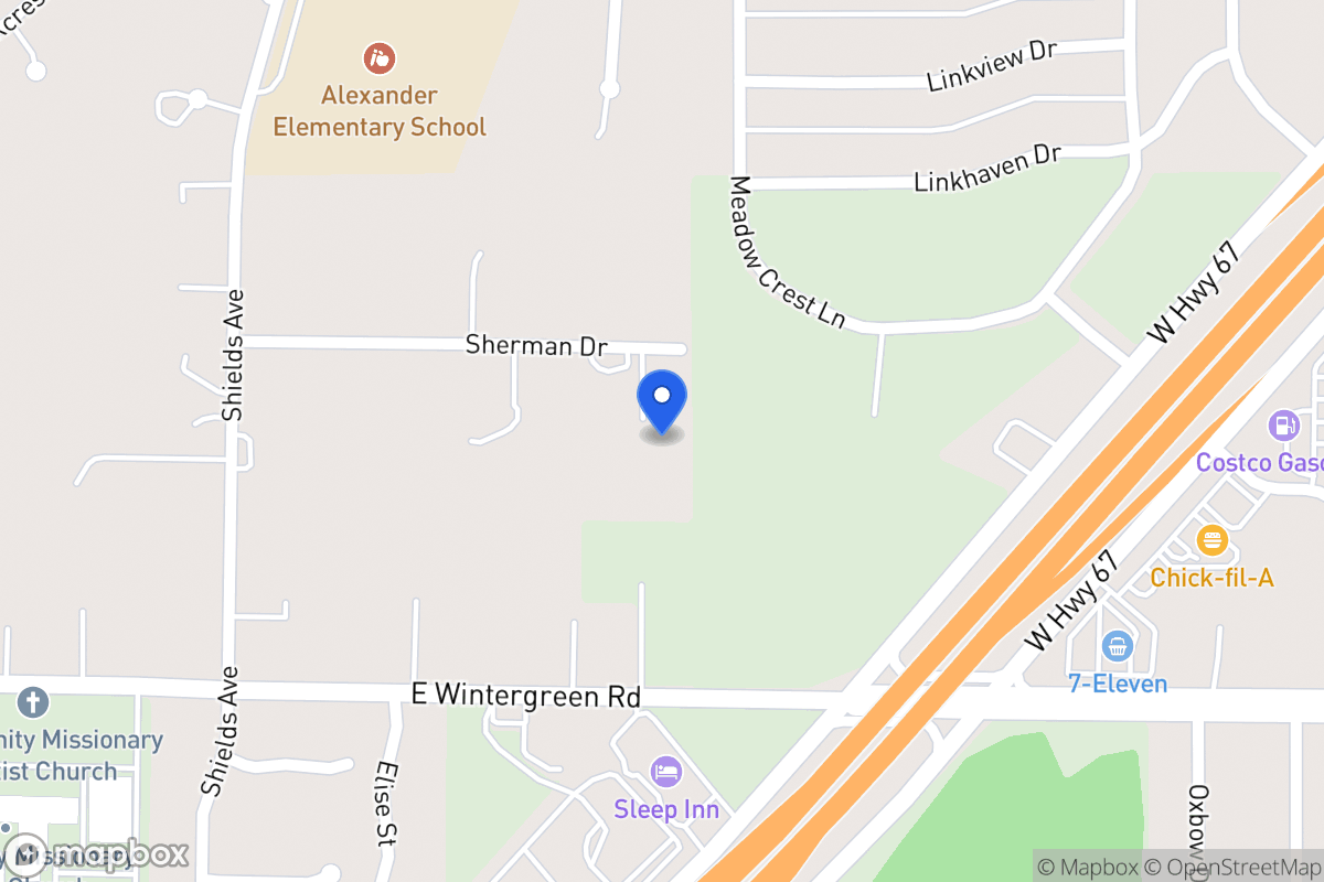 Map of 1046 Sherman Dr