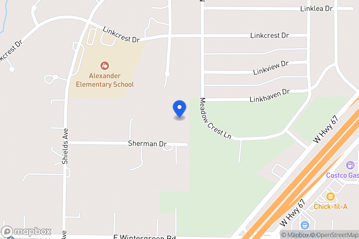 Map of 1043 Sherman Dr