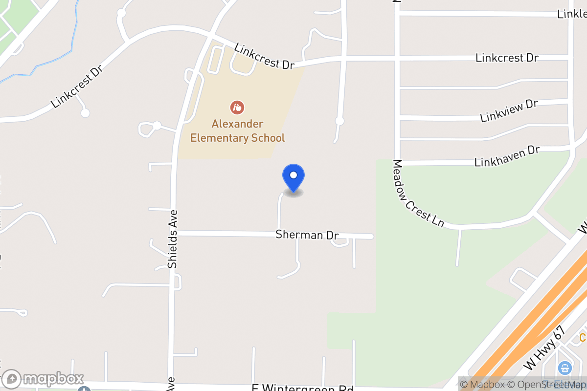 Map of 1027 Sherman Dr