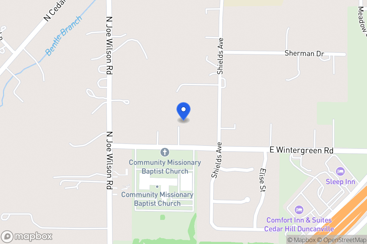 Map of 909 E Wintergreen Rd