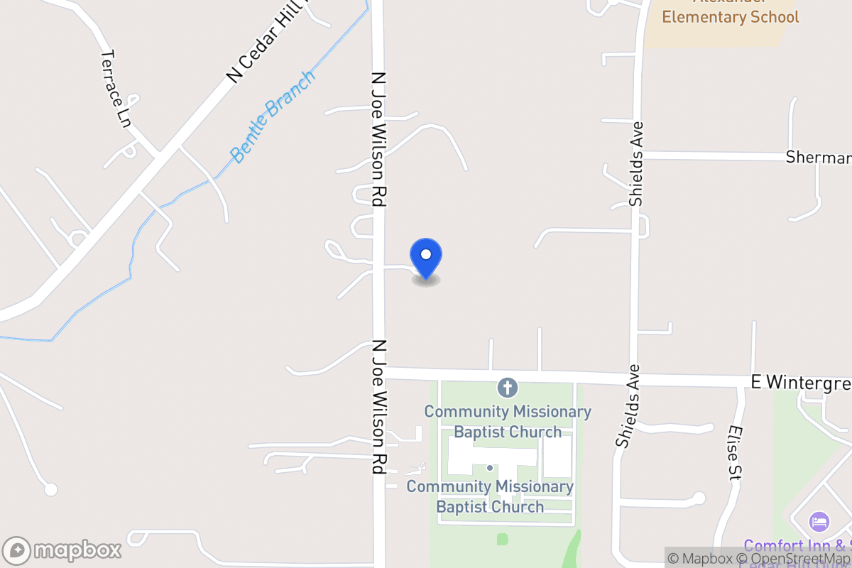 Map of 1456 N Joe Wilson Rd