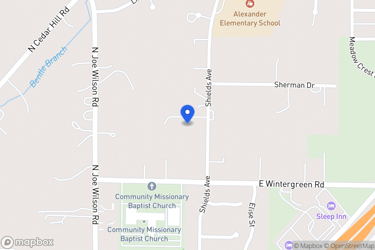 Map of 1421 Shields Ave