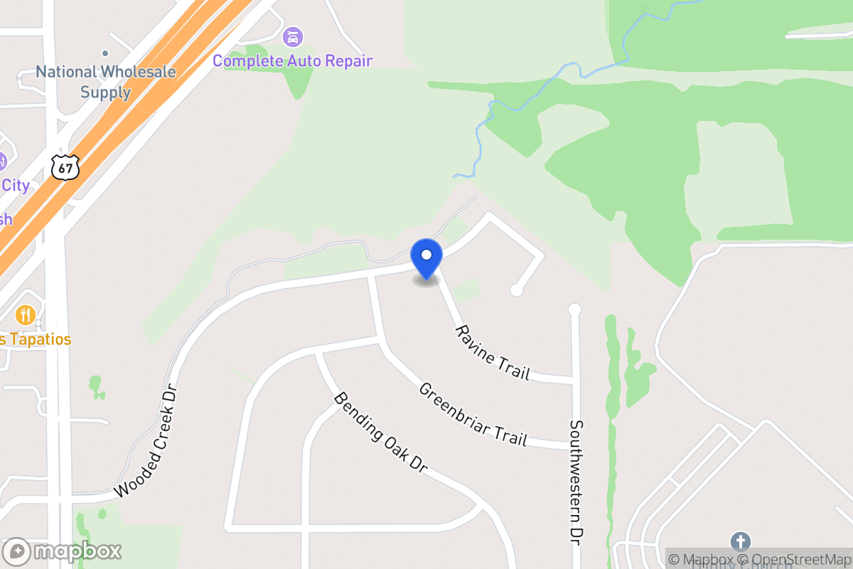 Map of 1010 Wooded Creek Dr