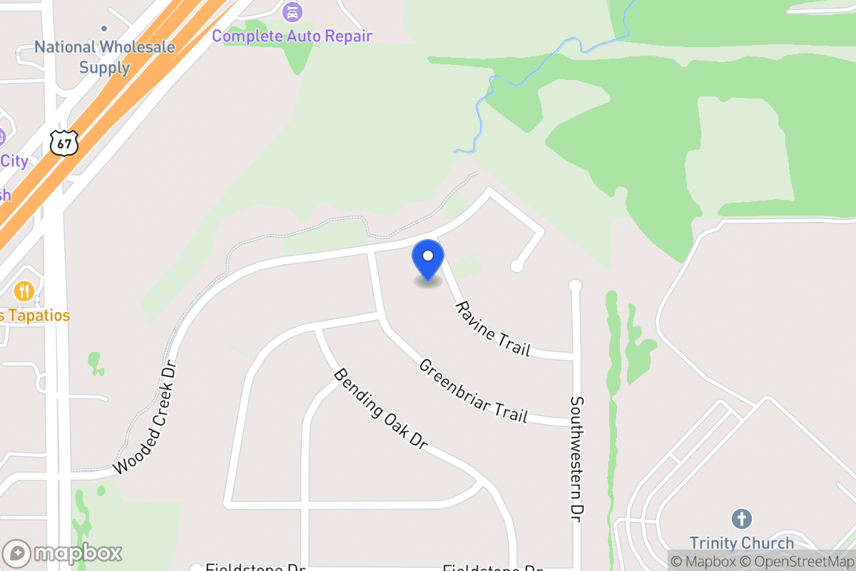Map of 1039  Ravine Trl   ,Cedar Hill, Tx 751045550, Cedar Hill